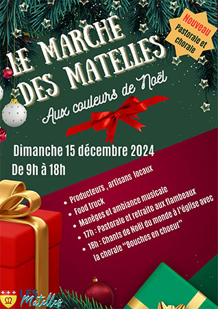 Marché aux couleurs de Noël Les Matelles  Hérault