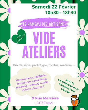 Vide Ateliers de créateurs Pézenas  Hérault